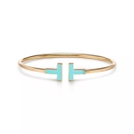 Браслет из жёлтого золота с бирюзой, Tiffany 💠T wire.