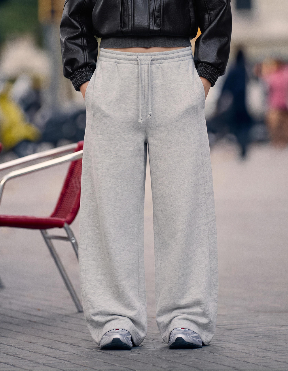 Женские брюки-парашюты из мягкой ткани - BERSHKA