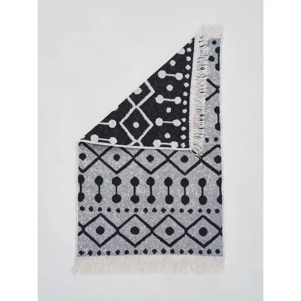 Коврик Kilim GOLD 60x120 черный-серый, Турция U58731