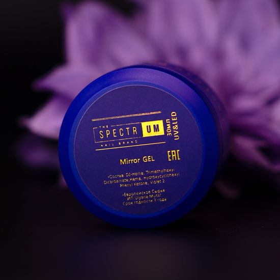 Гель для моделирования Spectrum Mirror Gel (builder) с шиммером 30 мл.