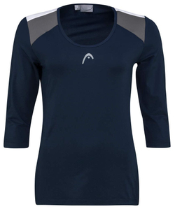 Женская теннисная футболка (dł. Рукава) Head Club 22 Tech 3/4 Shirt W - небесный