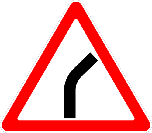 Знак Опасный поворот 1.11