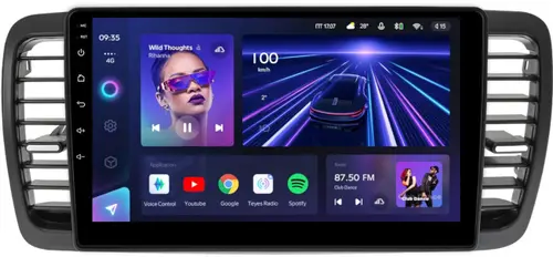 Магнитола для Subaru Legacy 4, Outback 3 2003-2009 (правый руль) - Teyes CC3 монитор 9" QLED на Android 10, Быстрая, CarPlay, 4G SIM-слот