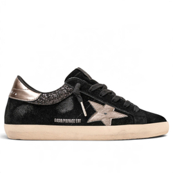 Women’s Super-Star Black Suede Golden Star