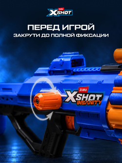 Игрушечный пистолет +12 мягких шариков, Прозрачный Бластер ZURU X-Shot FaZe, игрушки для мальчиков, 36499