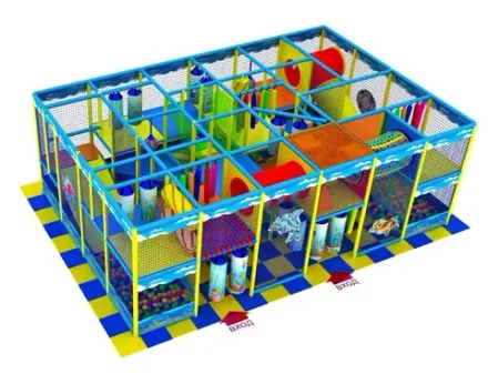 Детский игровой лабиринт «Крокодил Гена» 34,6 м² (7,3*4,9*2,51м)