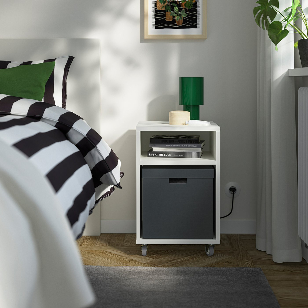 IKEA FJÄDERHARV  (ИКЕА ФЙЭДЕРХАРВ)  -  Контейнер с крышкой - антрацит 32х35х31 см