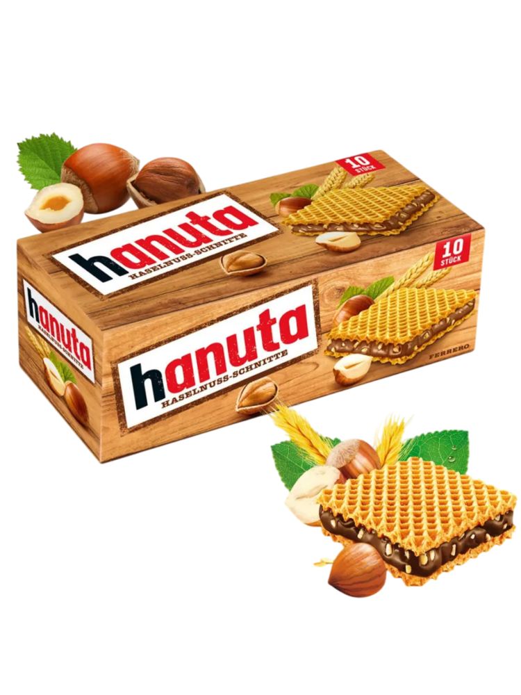 Вафли Ferrero Hanuta с шоколадно-ореховой начинкой 220 г