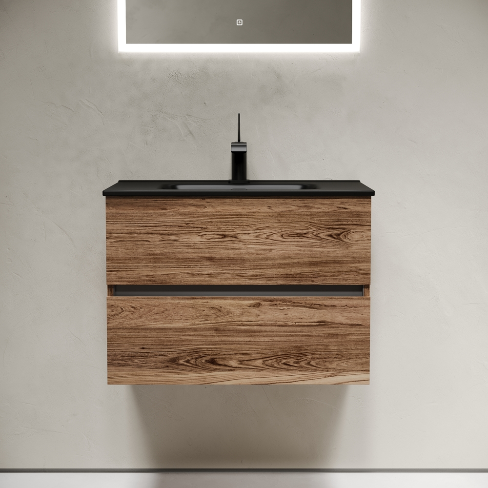 Тумба подвесная под раковину Sancos Urban, дуб чарльстон 690х450х550, арт. UR70ECH