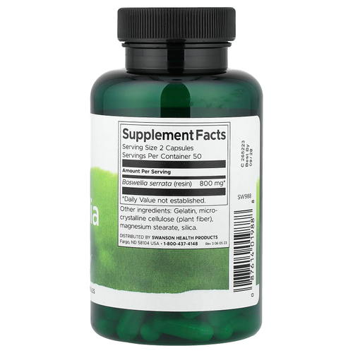 Swanson Vitamins, Босвеллия, 400 мг, 100 капсул