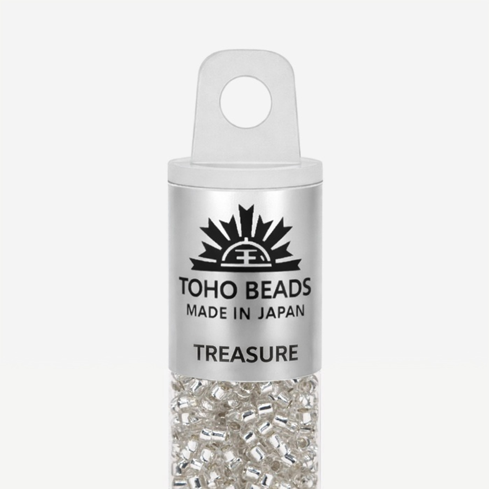 Японский бисер TOHO Treasure (№PF21), с внутренним серебрением, прозрачный
