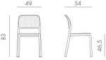Комплект пластиковой мебели Nardi Step Bora Bistrot, белый