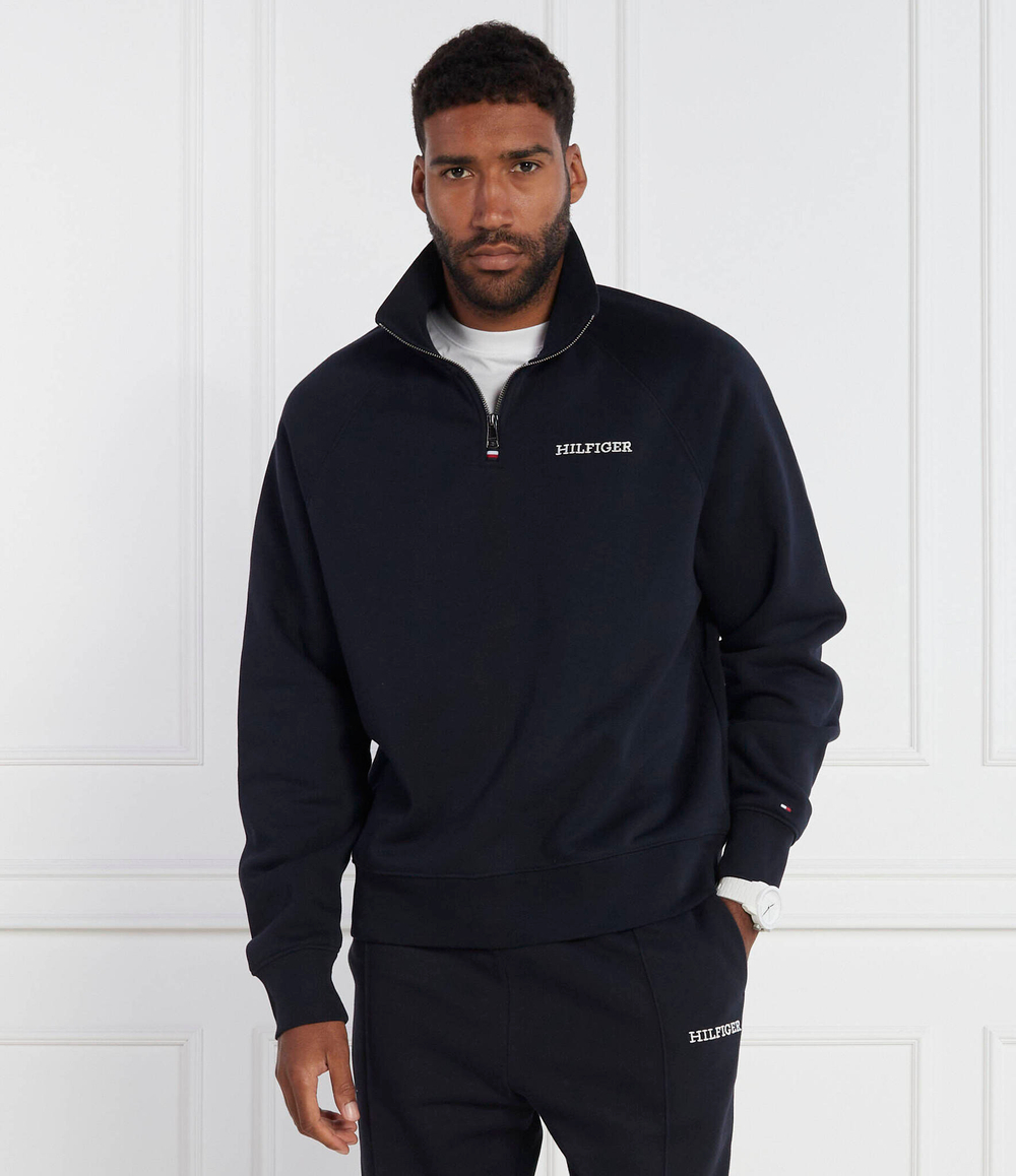 Худи MONOTYPE EMBRO HALF ZIP Tommy Hilfiger - темно-синий(MW0MW32737)