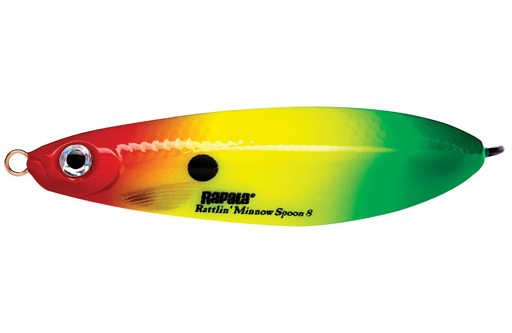Незацепляйка RAPALA Rattlin' Minnow Spoon RMSR08 / 8 см, 16 г, цвет RYGR