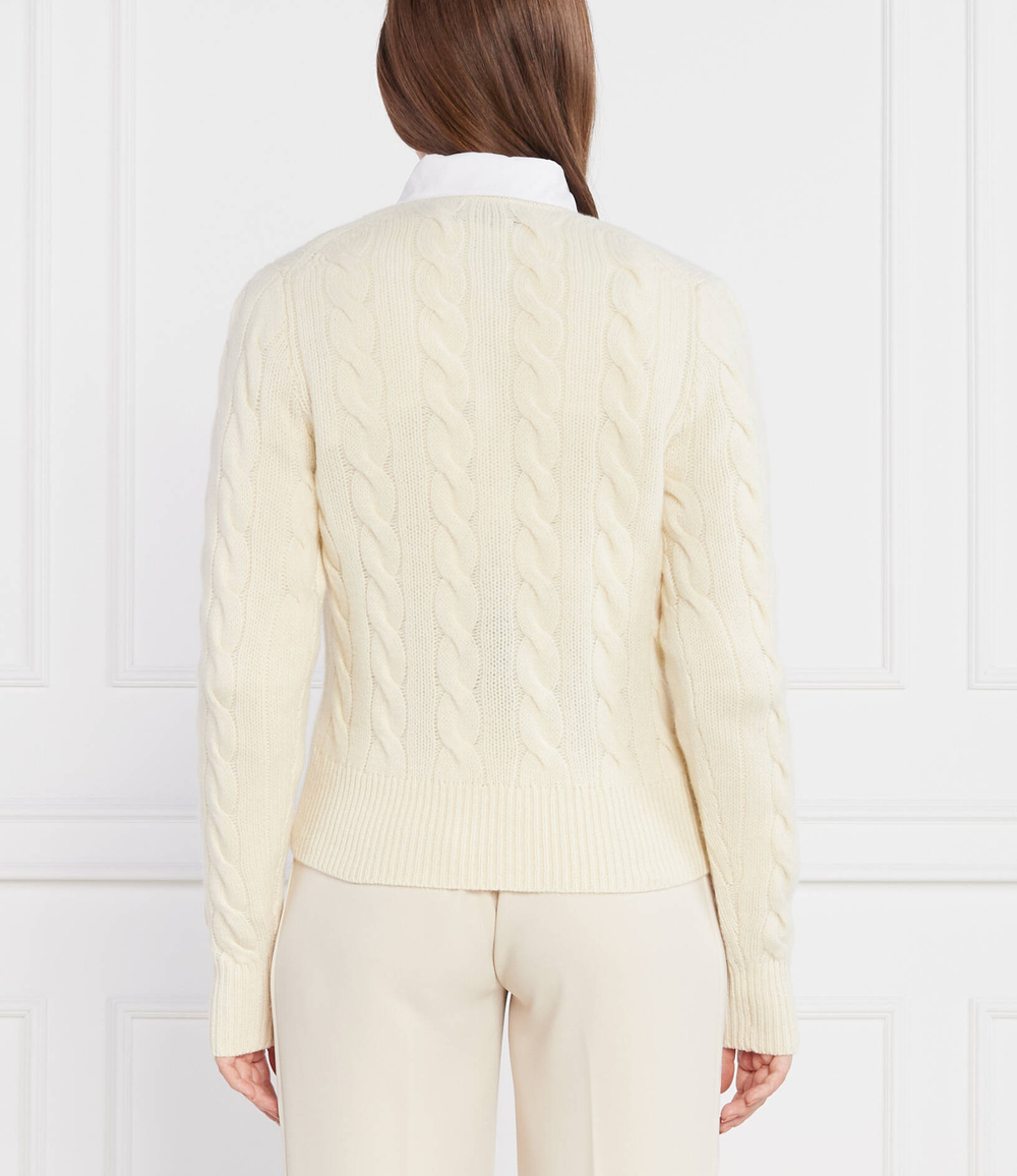 Хлопковый кардиган POLO RALPH LAUREN - кремовый(211910443)