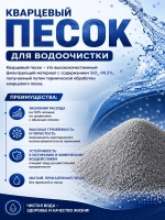 Кварцевый песок для фильтра бассейна 20кг фракция 0.4-0.8мм