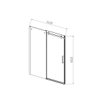 Душевая дверь Vincea Комо-Н (Como-N) VDS-4CN140CGB, 1400, черный, стекло тонированное