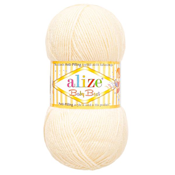 Пряжа Alize (Ализе) Baby Best / уп.5 мот. по 100 г, 240м, 450 жемчужный A