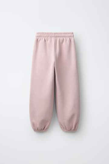 ZARA БРЮКИ-ДЖОГГЕРЫ VARSITY ИЗ МЯГКОЙ ТКАНИ, РОЗОВЫЙ