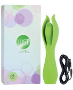 Силиконовый вибратор в виде цветка LUST L6 (10 режимов) (Цвет: салатовый)