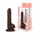 Реалистичный фаллоимитатор Erowoman коричневого цвета - 19,5 см. (Цвет: коричневый)