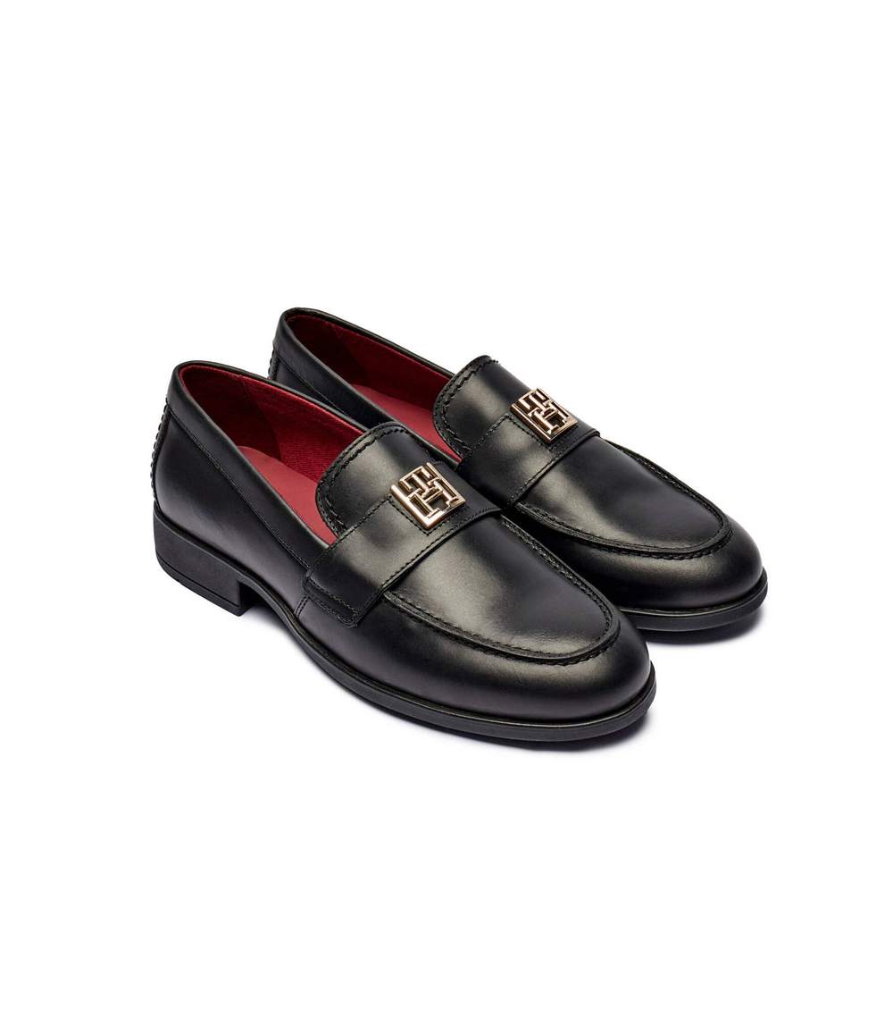 Кожаные лоферы Tommy Hilfiger - черный(FW0FW07961)