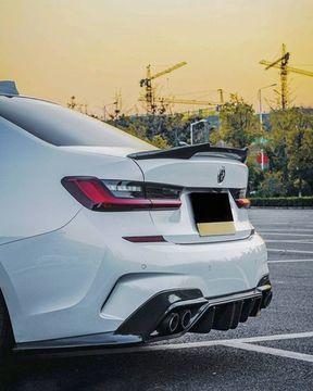 Спойлер M4 Style BMW 3-series G20 2019-2026 чёрный глянец