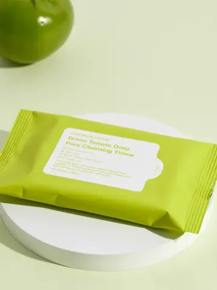 Sungboon Editor Очищающие салфетки для снятия макияжа Green Tomato Deep Pore Cleansing Tissue 10 шт