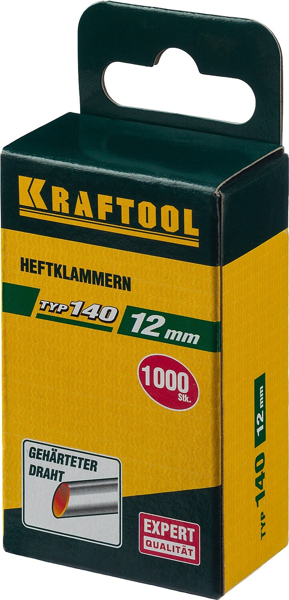 KRAFTOOL тип 140 (G/11/57) 12 мм, 1000 шт, калибр 20GA, скобы для степлера (31680-12)