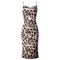 Qadın üçün ipək əlbisə leopard