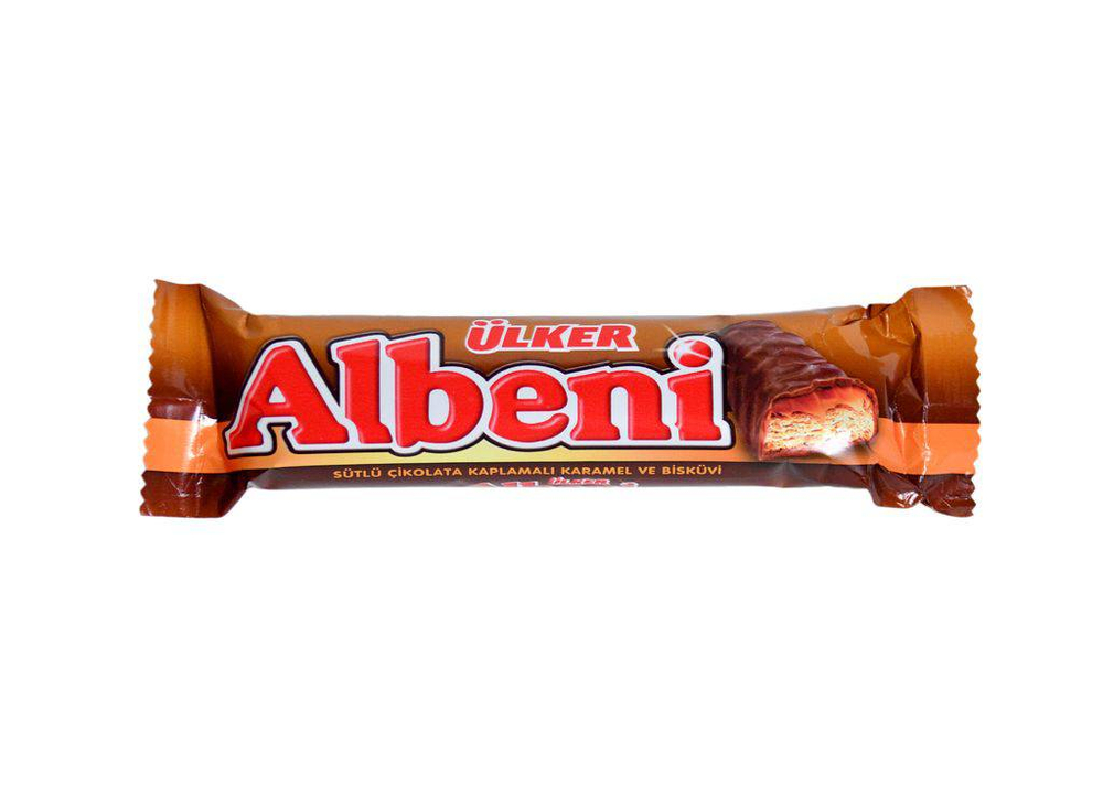 Albeni шоколадный батончик с печеньем и карамелью 40гх24х6