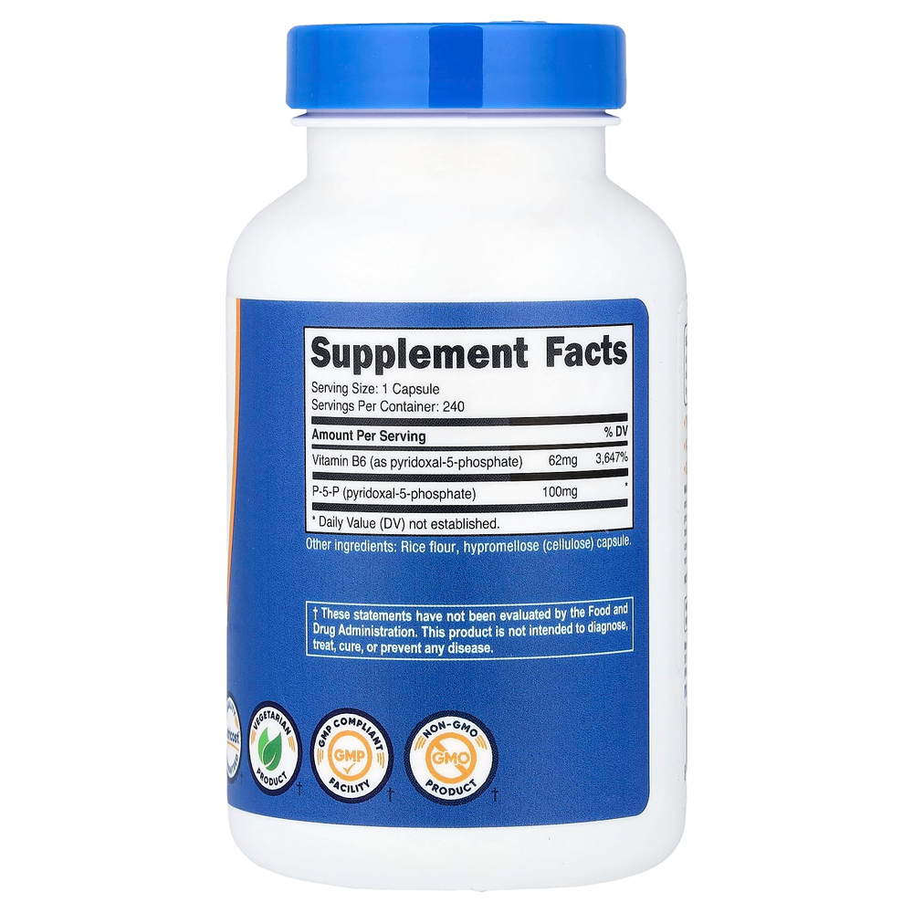 Nutricost, P-5-P, 100 мг, 240 капсул