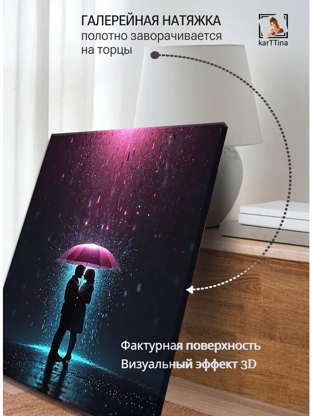Картина Созвездие сердец для интерьера 30х40см 1шт.