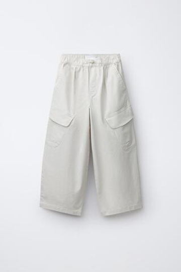 ZARA БРЮКИ КАРГО, ЦВЕТ СЛОНОВОЙ КОСТИ