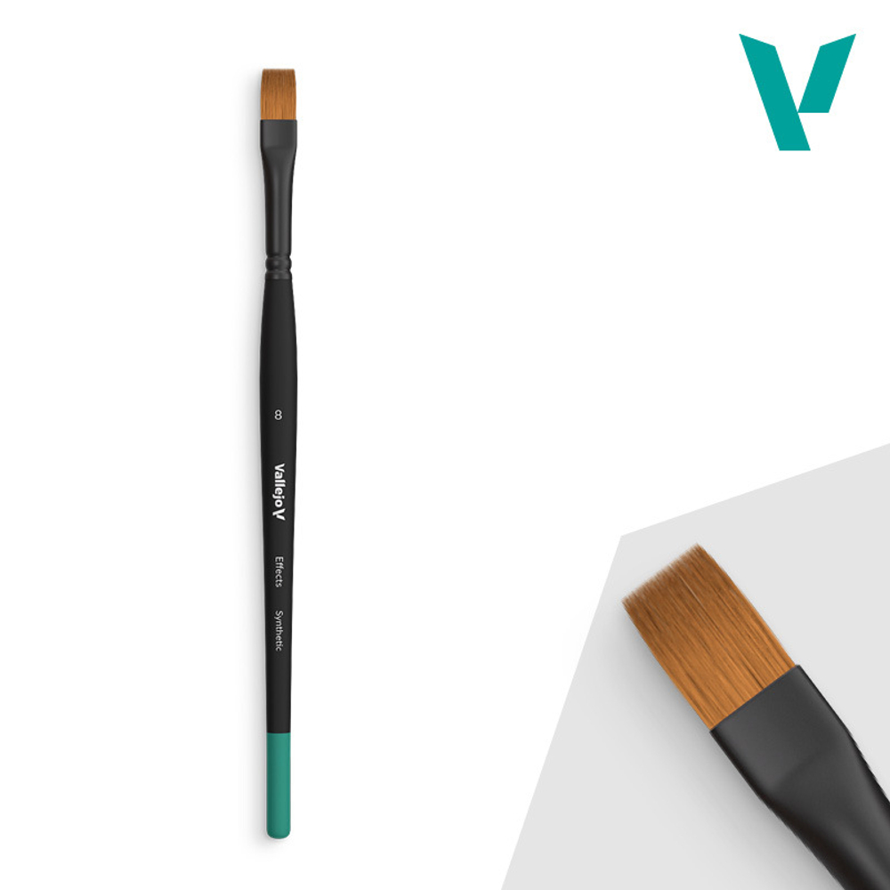 Flat Rectangular Synthetic Brush No. 8