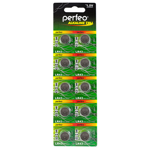 батарейка Perfeo LR43-10BL 386A AG12