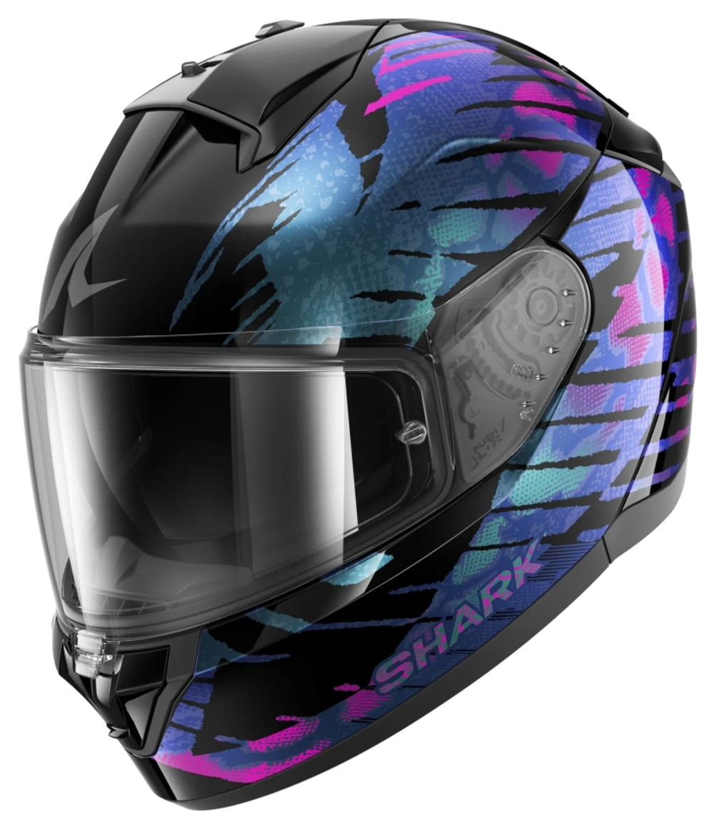 Шлем интеграл Shark RIDILL 2 REPTAIA Black/Violet/Glitter, S