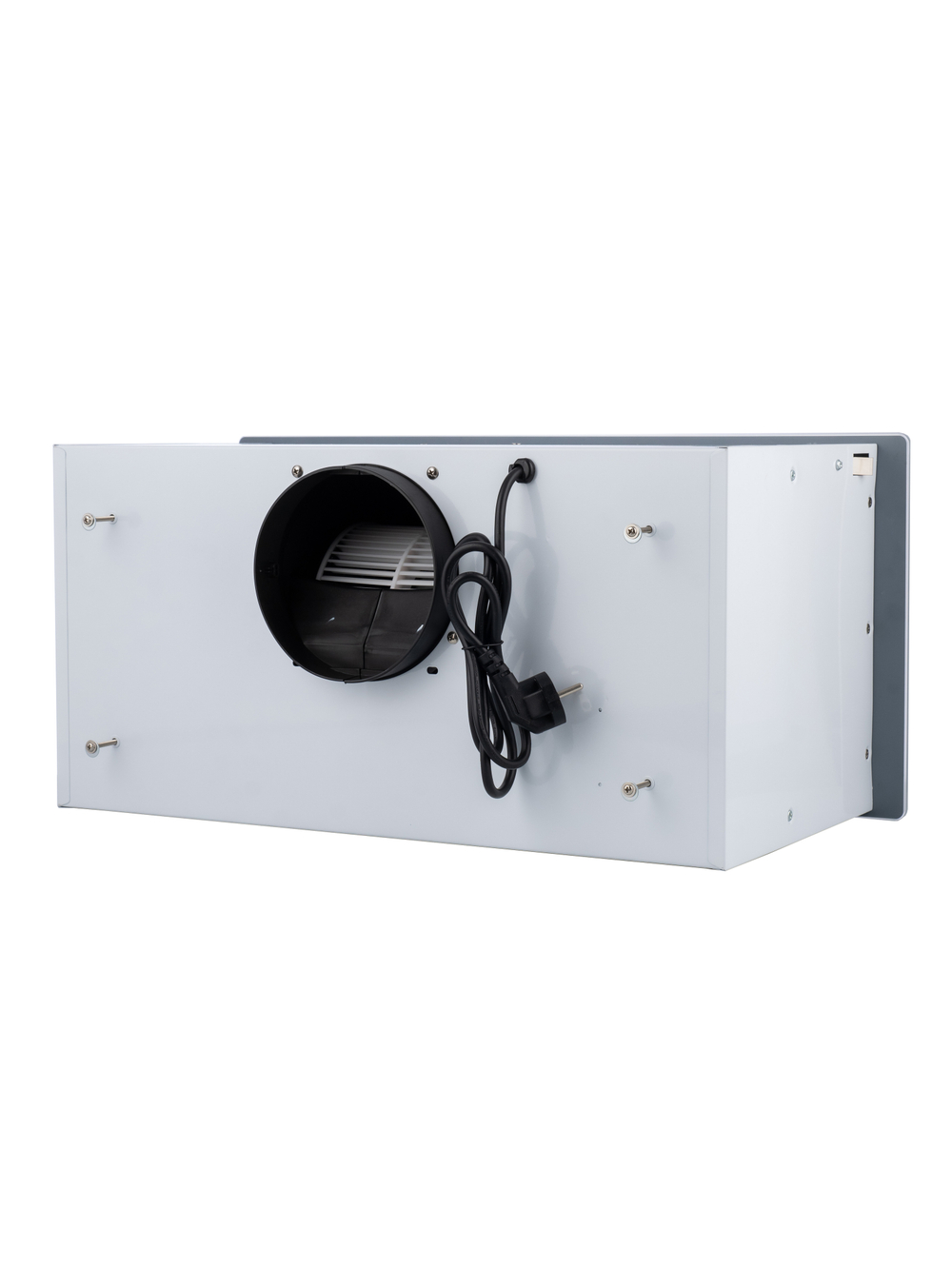 Вытяжка кухонная MACBI Ledy-60GT (WHITE) белый, D150мм,1200м3/ч, полновстраиваемая, мотор 230Ватт, стекло 60см, управл. сенсорное + управл. жестами