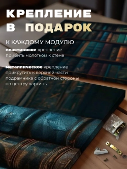 Картина Тайны забытых томов модульная 50x70см 2шт.