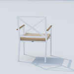 Стул Ideal Patio ФЕСТА бежевый - белый каркас