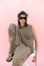 ТРИКОТАЖНЫЙ ТОП С ВОРОТНИКОМ-СТОЙКОЙ — ZARA