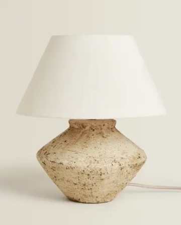 ZARA HOME НАСТОЛЬНАЯ ЛАМПА С ФАСОЛЬНЫМ ОСНОВАНИЕМ