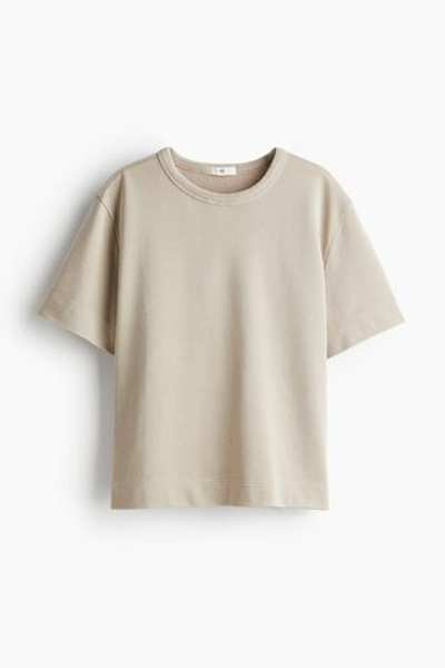 Трикотажный топ с короткими рукавами - H&M