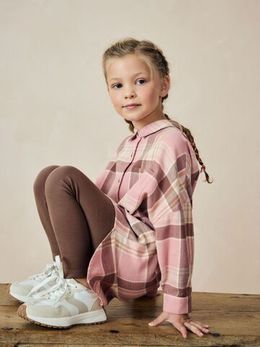 Рубашка и легинсы в комплекте для девочки Next K84-242, Розовый, Коричневый