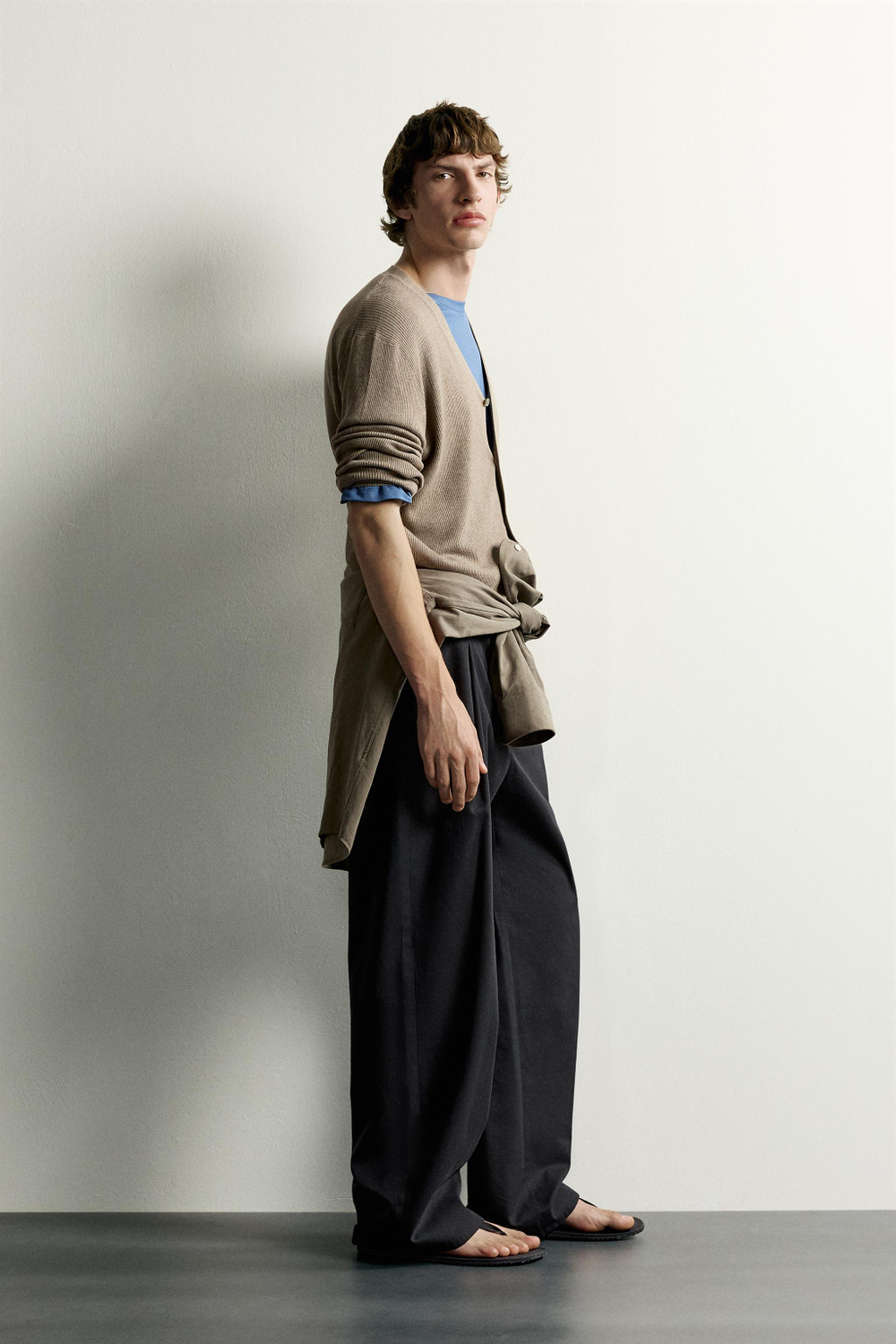 КАРДИГАН RELAXED FIT В РУБЧИК — ZARA