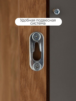Вешалка настенная, 80х2х22, Кристиан, для одежды, в прихожей, для полотенец в ванную, массив дуба / МДФ, Dipriz