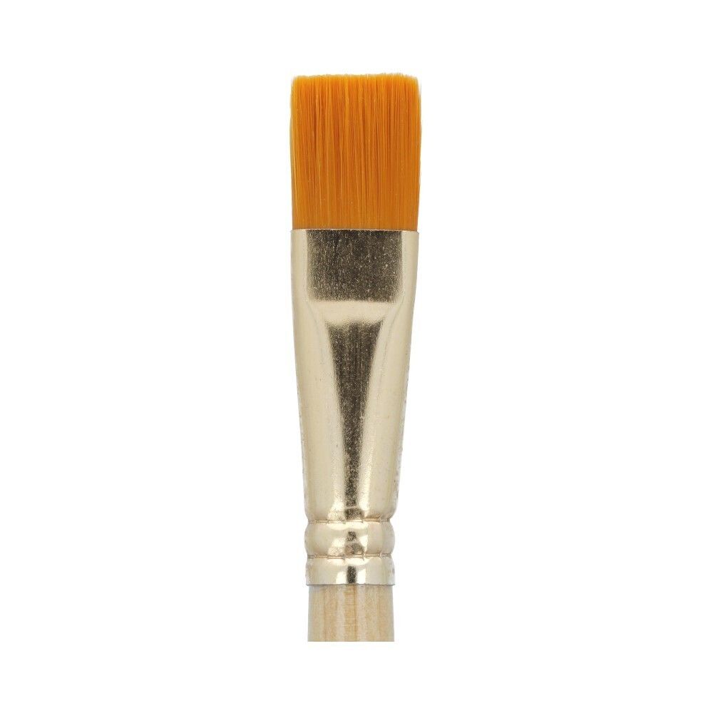 Кисть синтетика плоская №18, 5 шт, короткая ручка, Mr.Painter SBF 204-18
