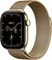 Часы Apple Watch Series 12, 42 мм, титан цвета «сияющее золото», миланский сетчатый браслет