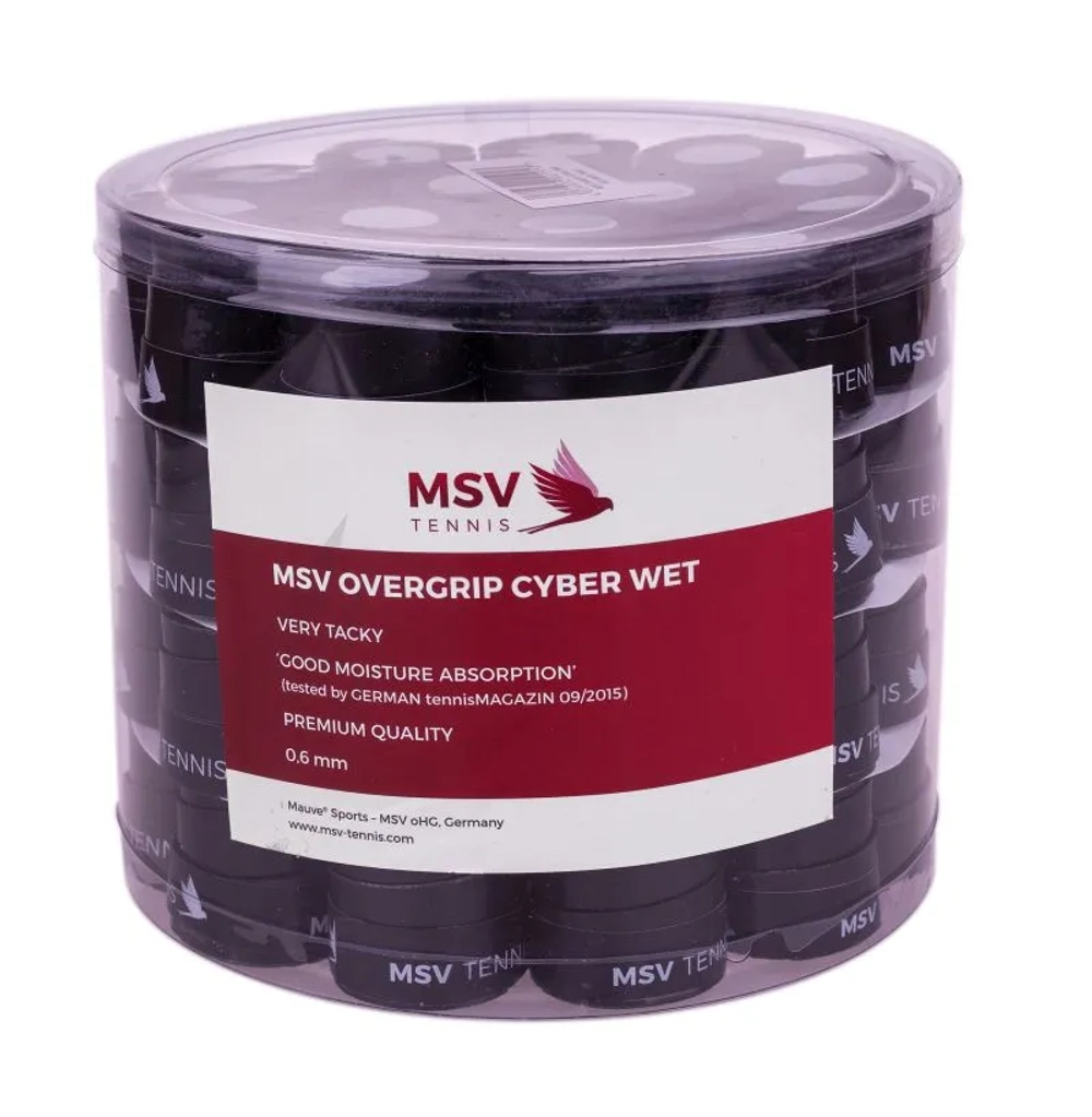 Теннисные намотки MSV Cyber Wet Overgrip 60P - black