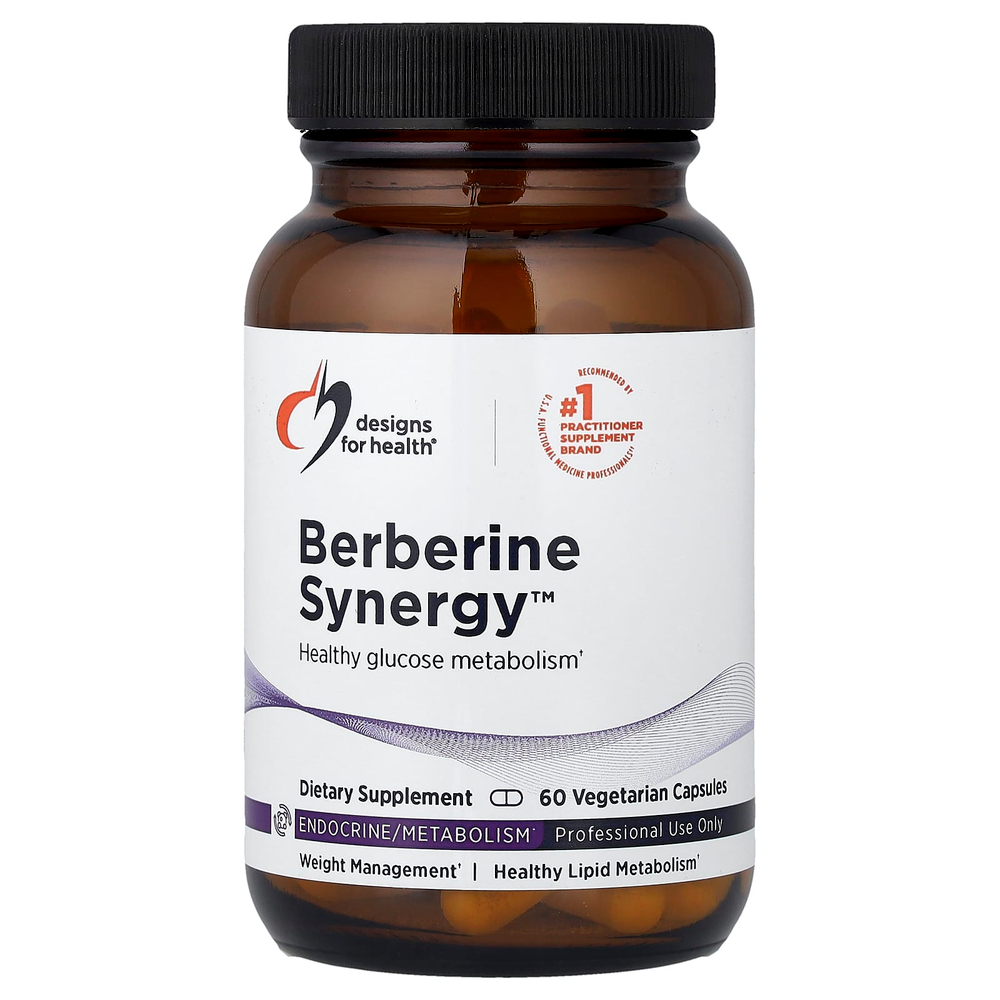 Designs For Health, Berberine Synergy™, 60 вегетарианских капсул